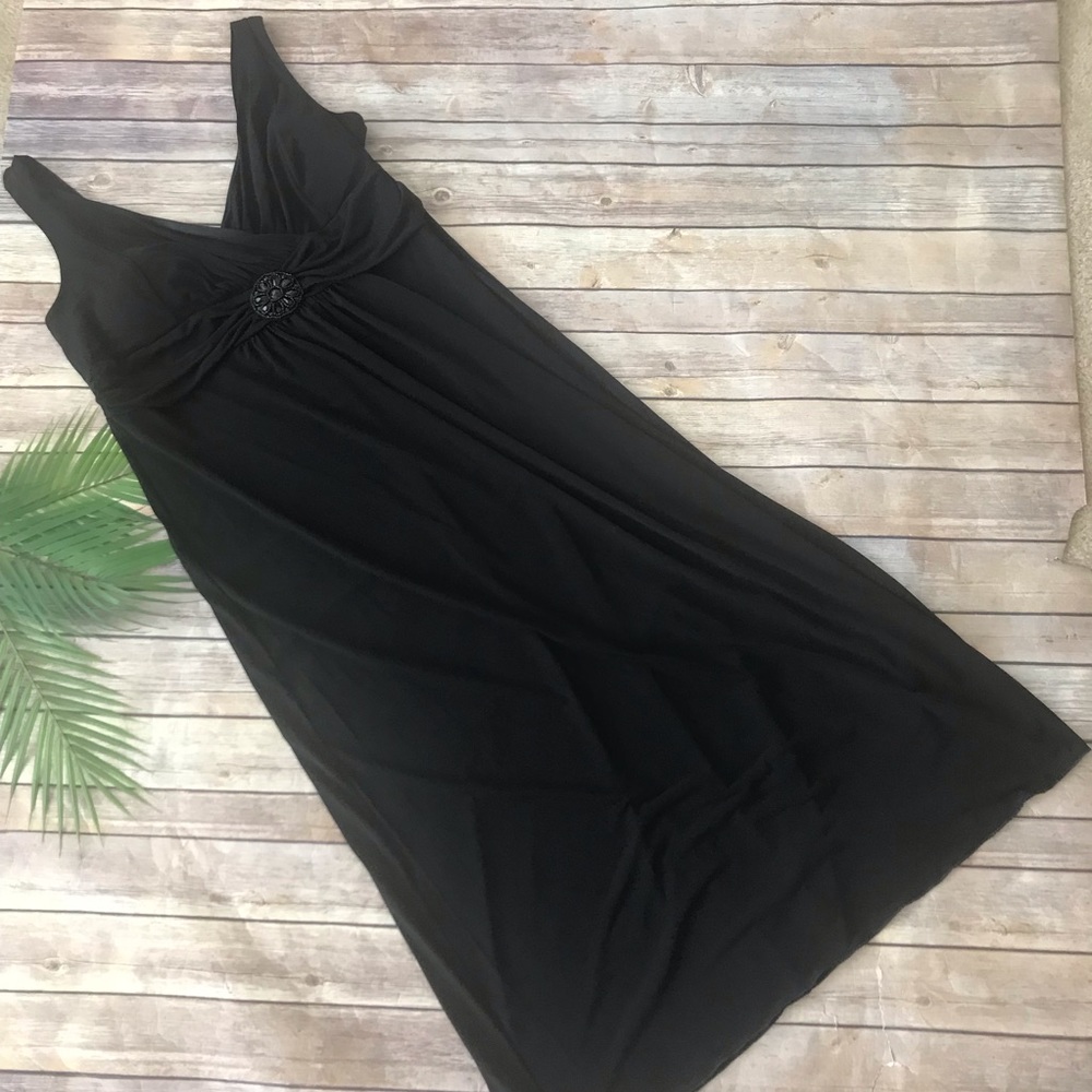 En Focus Women Black Sleeveless Occassion Dress